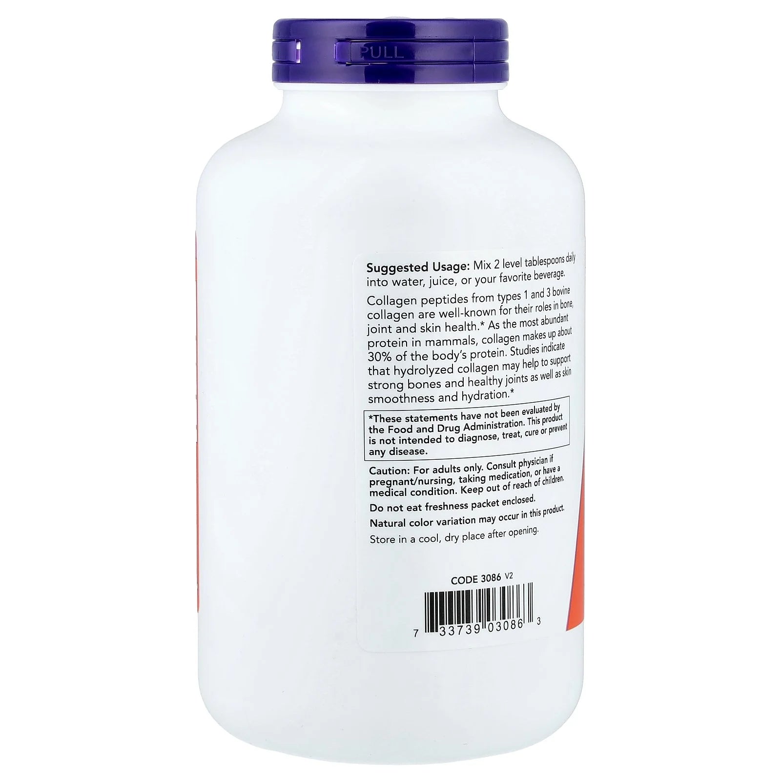 Foods Collagen Peptides 8 Oz Powder