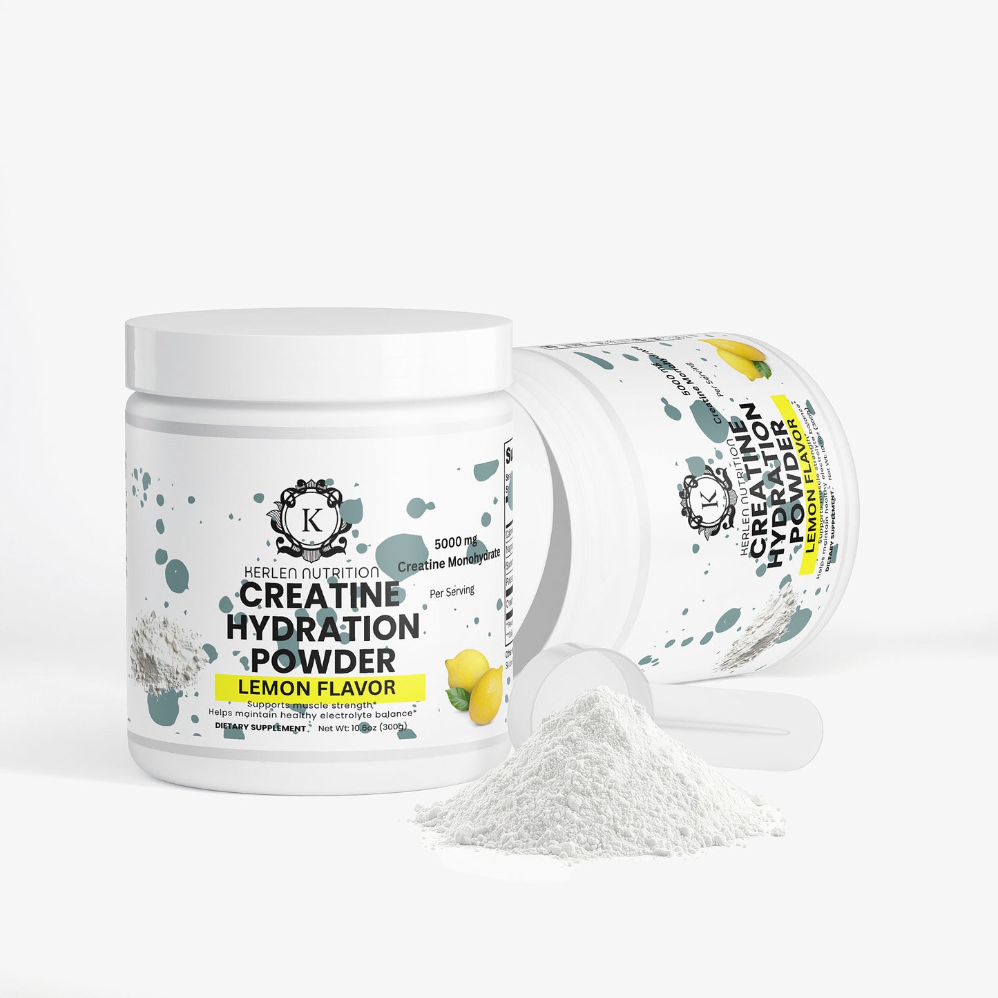 Creatine Hydration Powder 10.6 OZ 5000 mg Creatine Monohydrate Lemon Flavor