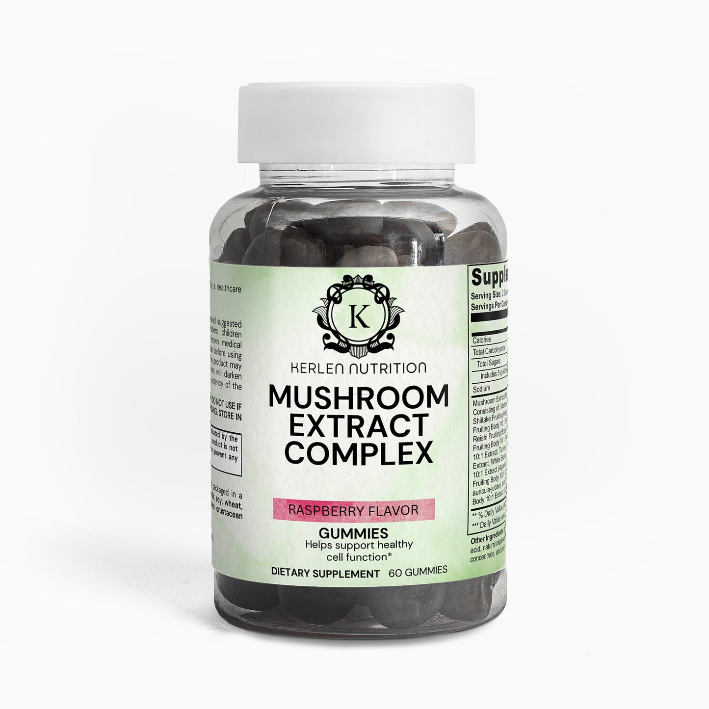 Mushroom Extract Complex with  Shiitake Maitake Lion’s Mane Raspberry Flavor