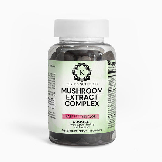 Mushroom Extract Complex with  Shiitake Maitake Lion’s Mane Raspberry Flavor