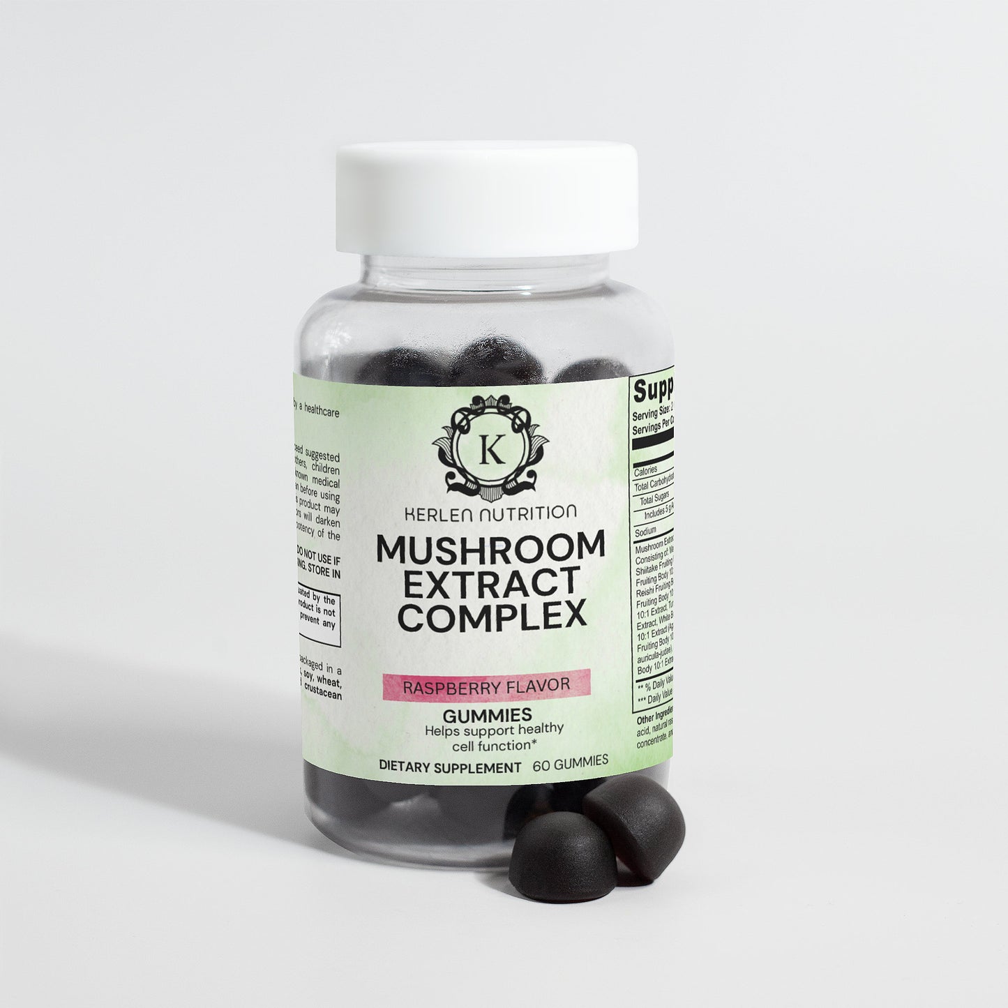 Mushroom Extract Complex with  Shiitake Maitake Lion’s Mane Raspberry Flavor