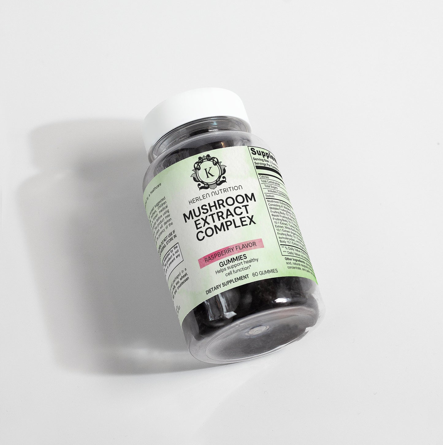 Mushroom Extract Complex with  Shiitake Maitake Lion’s Mane Raspberry Flavor