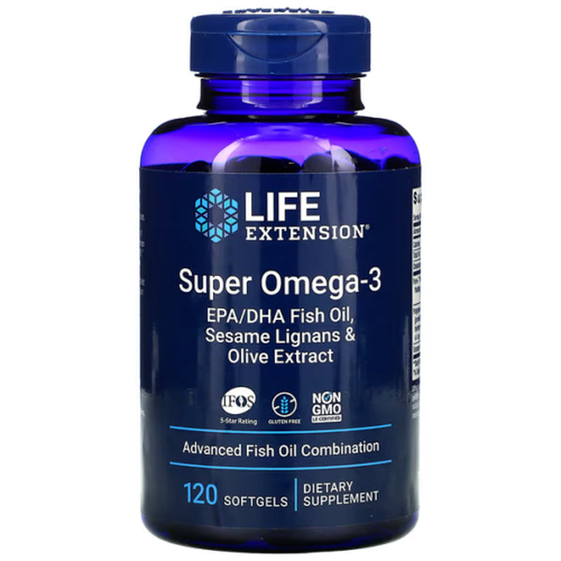 Life Extension Super Omega-3 plus EPA/DHA Fish Oil/Olive/Epa/