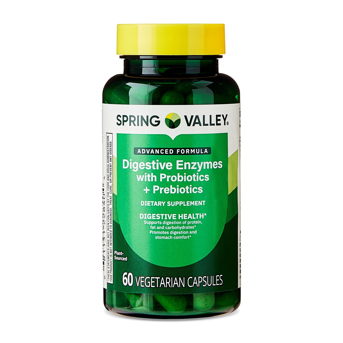 Advanced Formula Digestive Enzymes, with Probiotics + Prebiotics, Vegetarian Capsules for Digestive Health, 60 Count