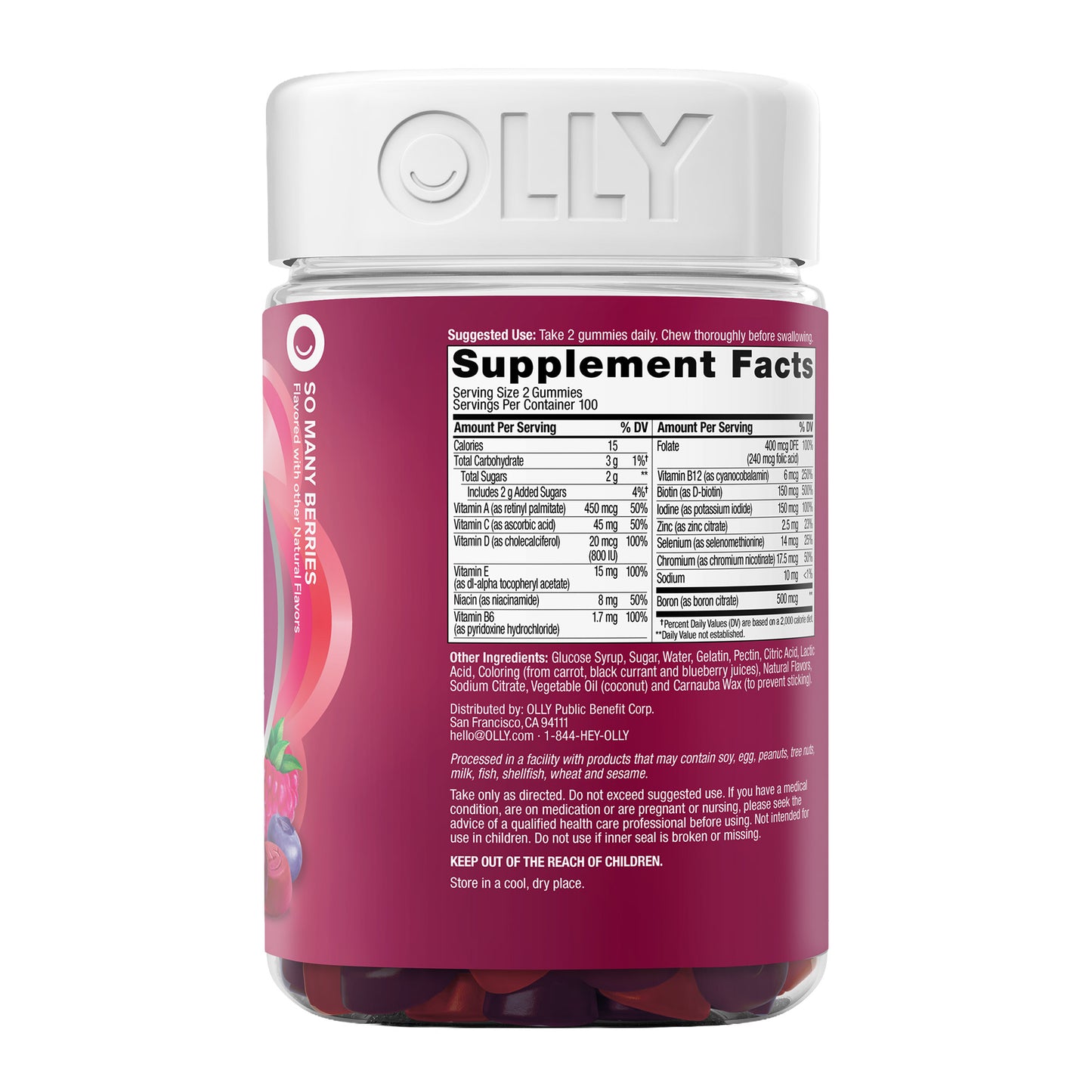 OLLY Women'S Multivitamin Gummy, 200 Gummies