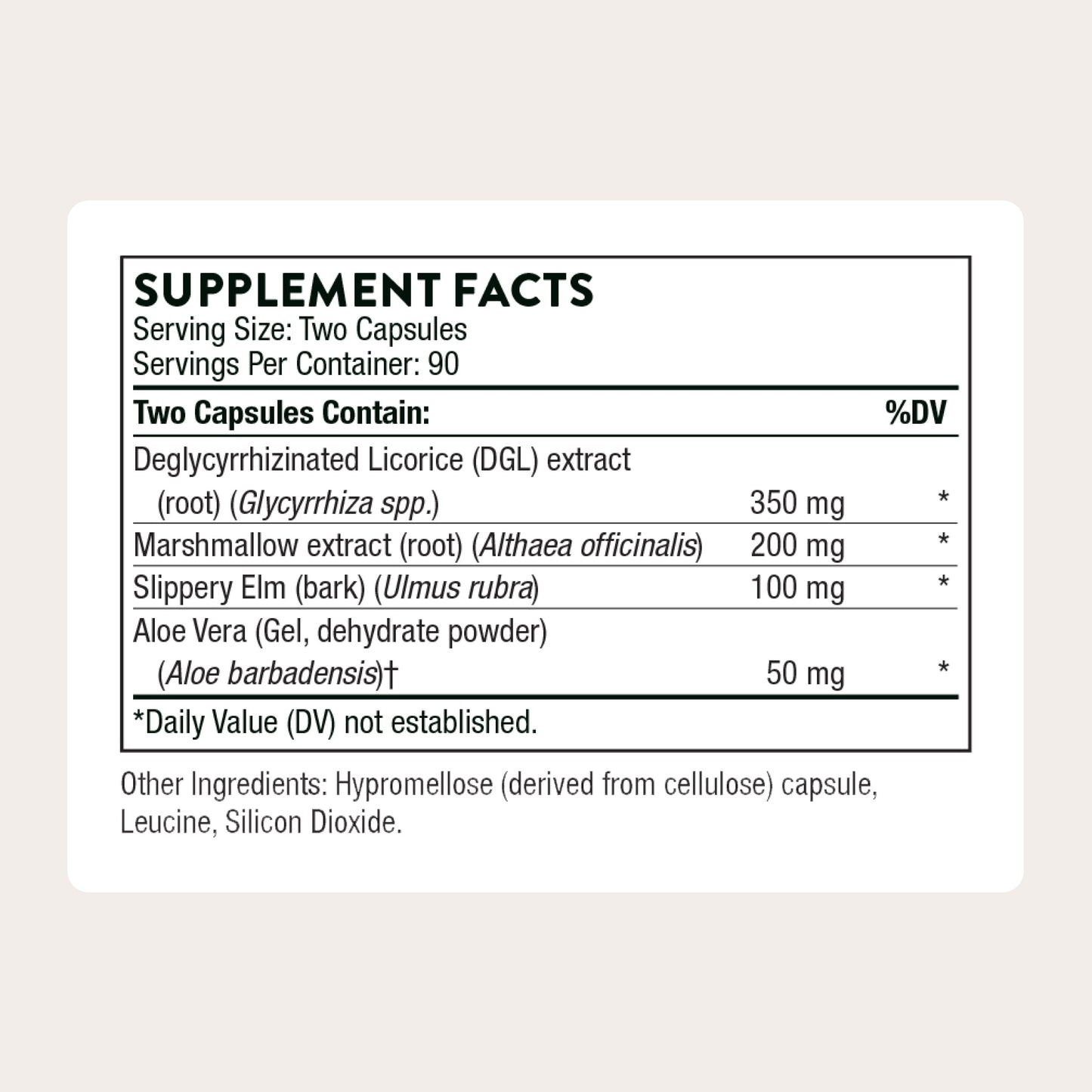 - GI Relief - Digestion Supplement - Supports Gut Health & Bloating Relief* - Formulated with Marshmallow Root, Aloe Vera Gel, DGL & Slippery Elm Bark - 180 Capsules - 90 Servings