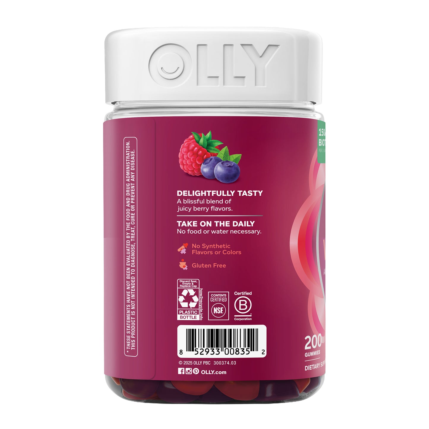 OLLY Women'S Multivitamin Gummy, 200 Gummies