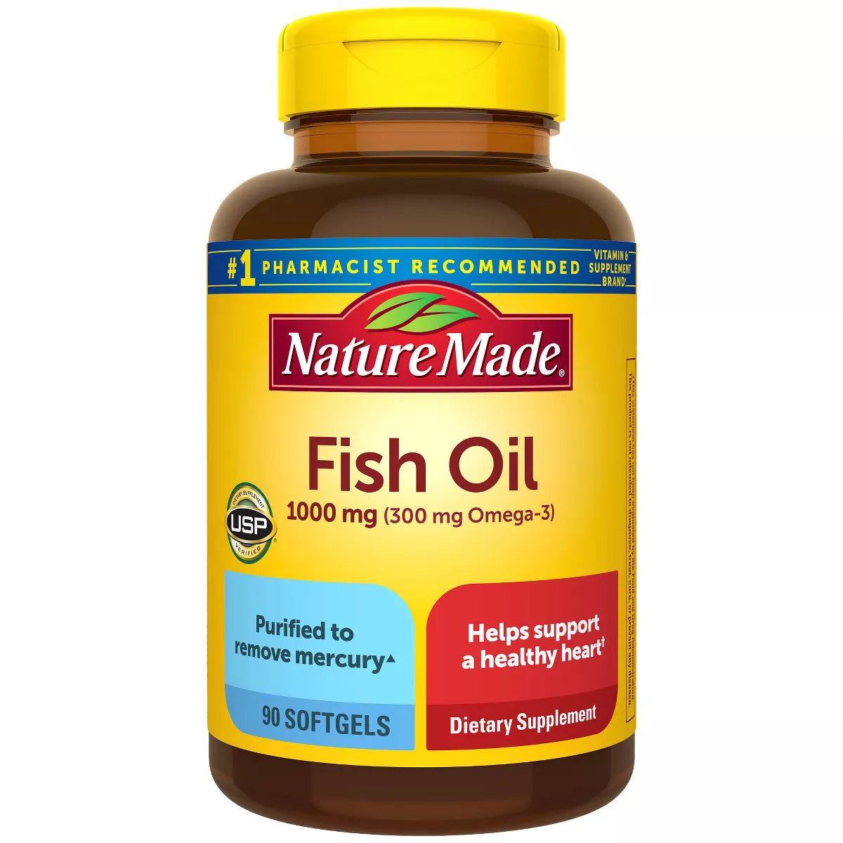 Nature Made Fish Oil Omega-3 Dietary Supplement Softgels