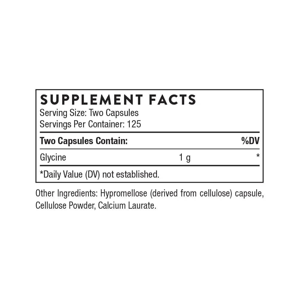 - Glycine - Amino Acid Support for Relaxation, Detoxification, and Muscle Function* - 250 Capsules